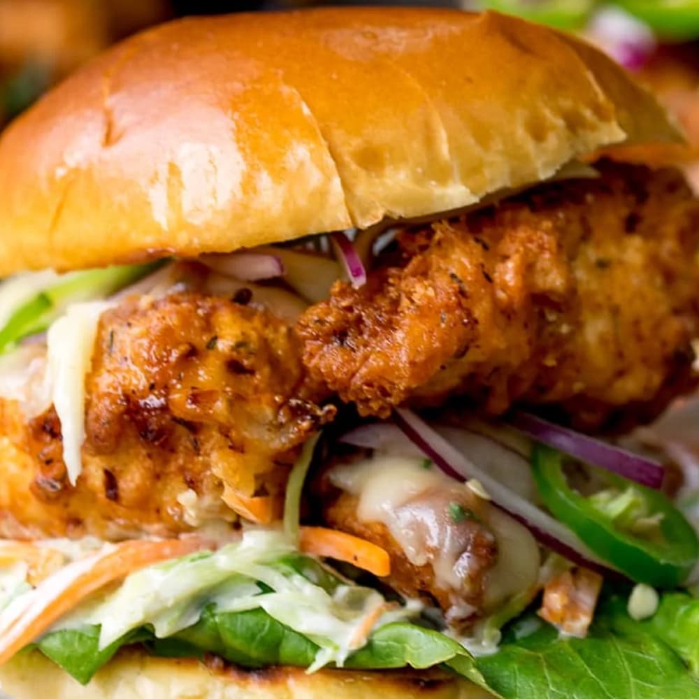 Crunchy Cheesy Chicken Burger